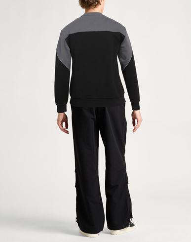Ea7 Man Sweatshirt Black Size 3XL Cotton, Polyester, Elastane