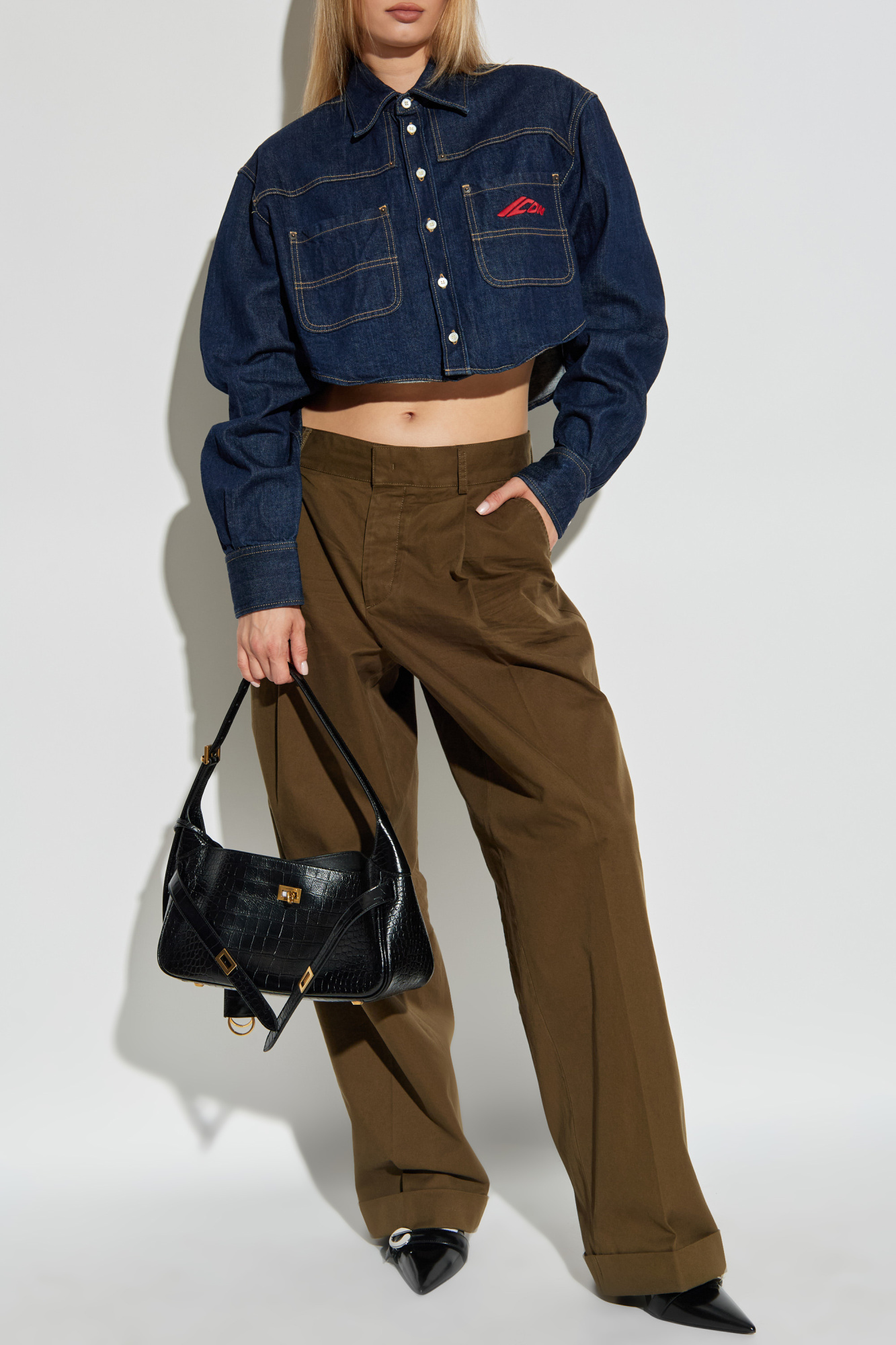 Denim Shirt, Women's, Navy Blue