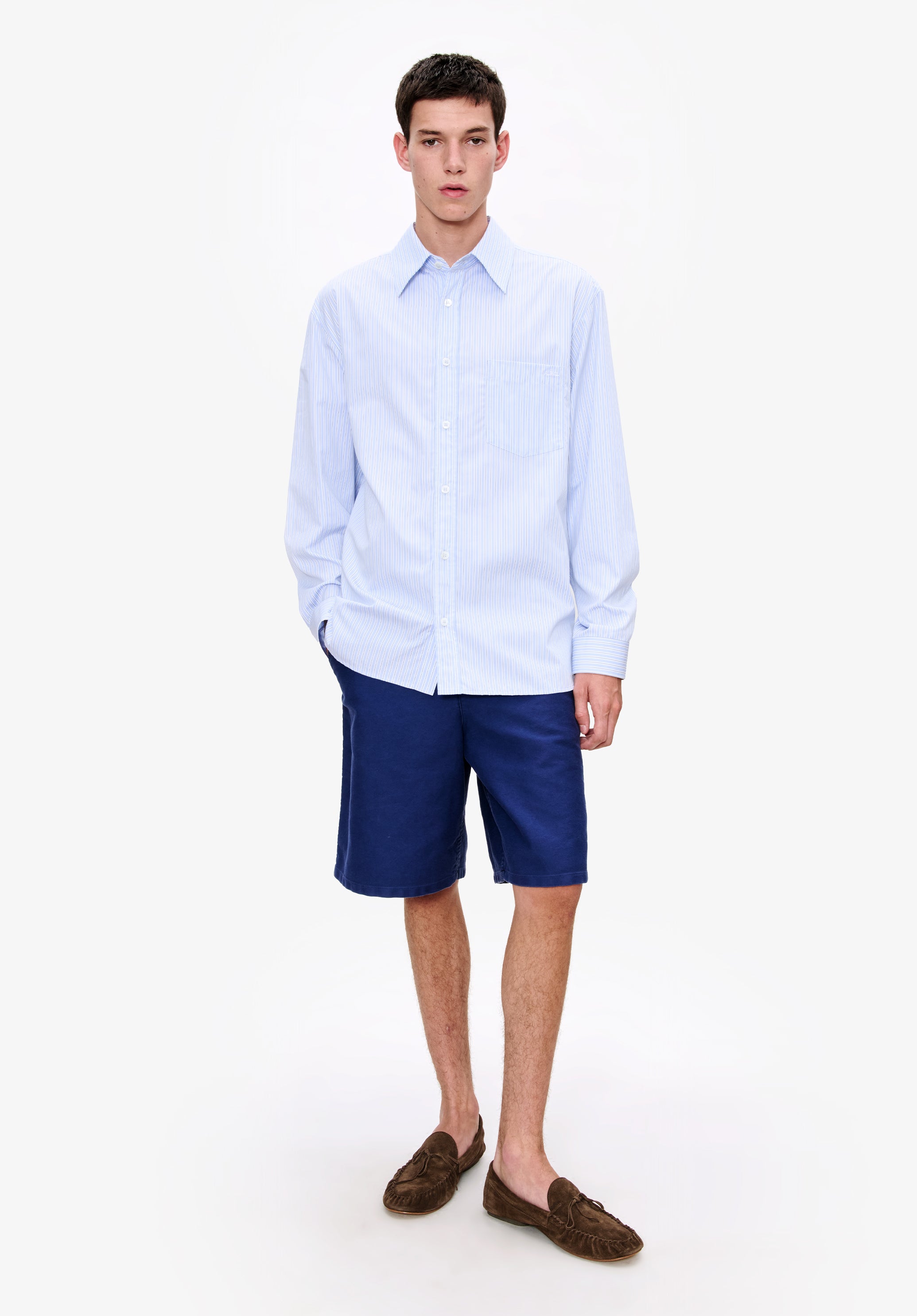 A. P.C. Men's Malaury shirt Size: Extra Small in Blue