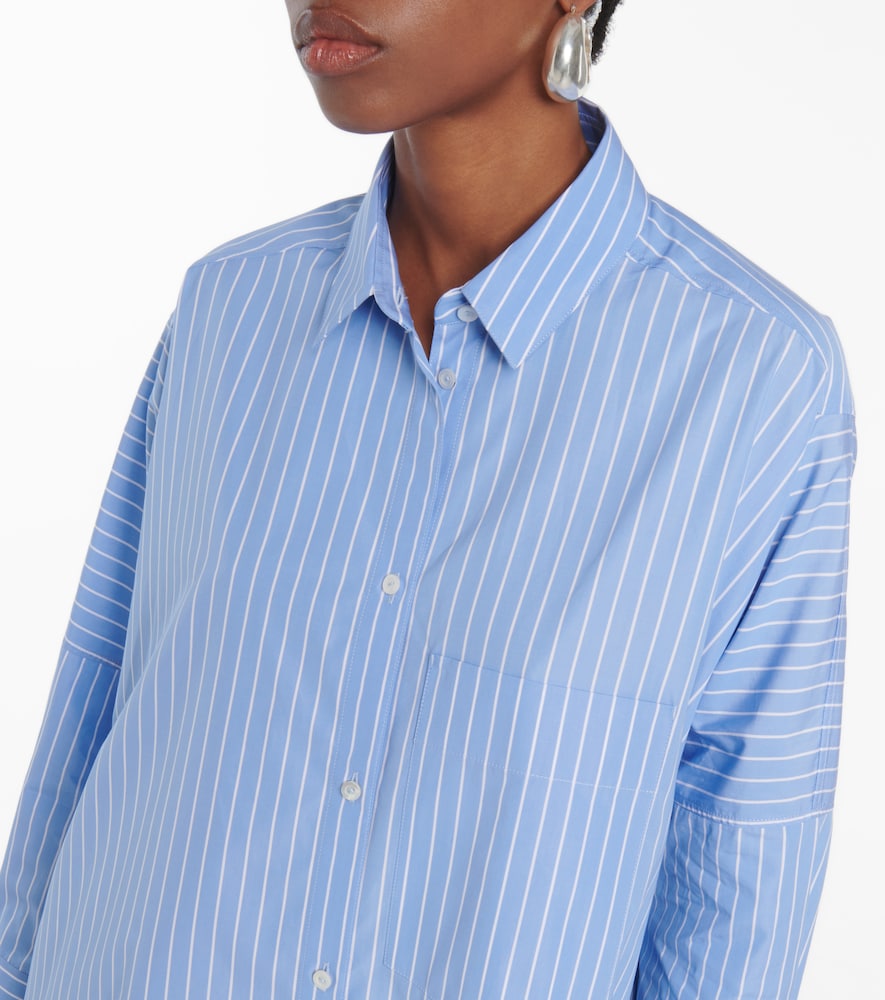 Striped cotton poplin shirt