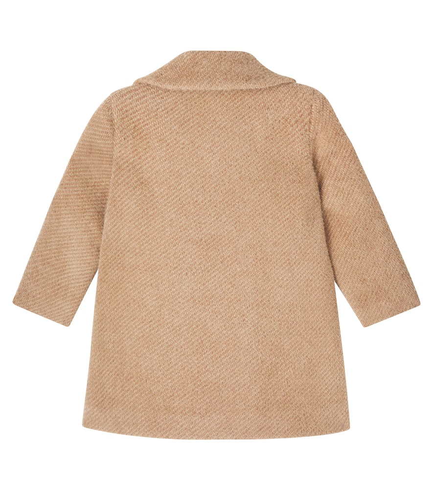 Floral-appliqué coat