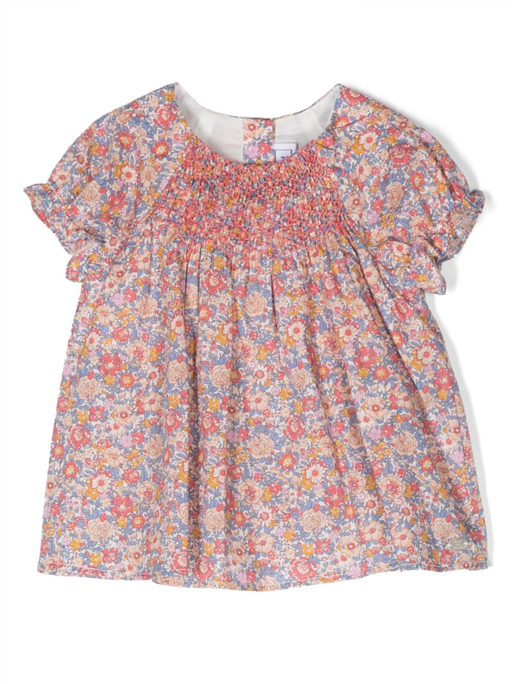 Floral-print short-sleeve top - Pink