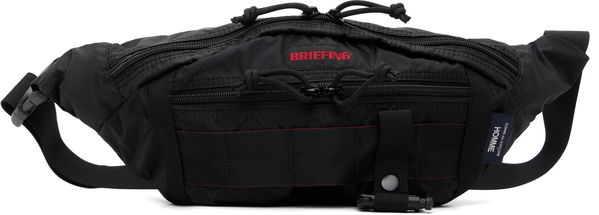 Black BRIEFING Edition Nylon Diamond Rip Belt Bag