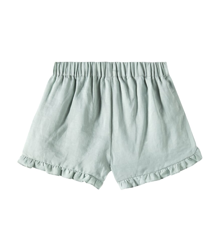 C'era Una Volta Zoe ruffled ramie shorts