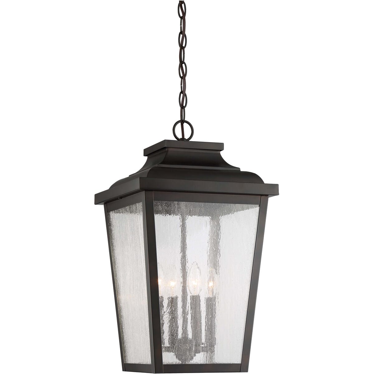 Irvington Manor 4-Light 22" Outdoor Hanging Light in Chelesa Bronze