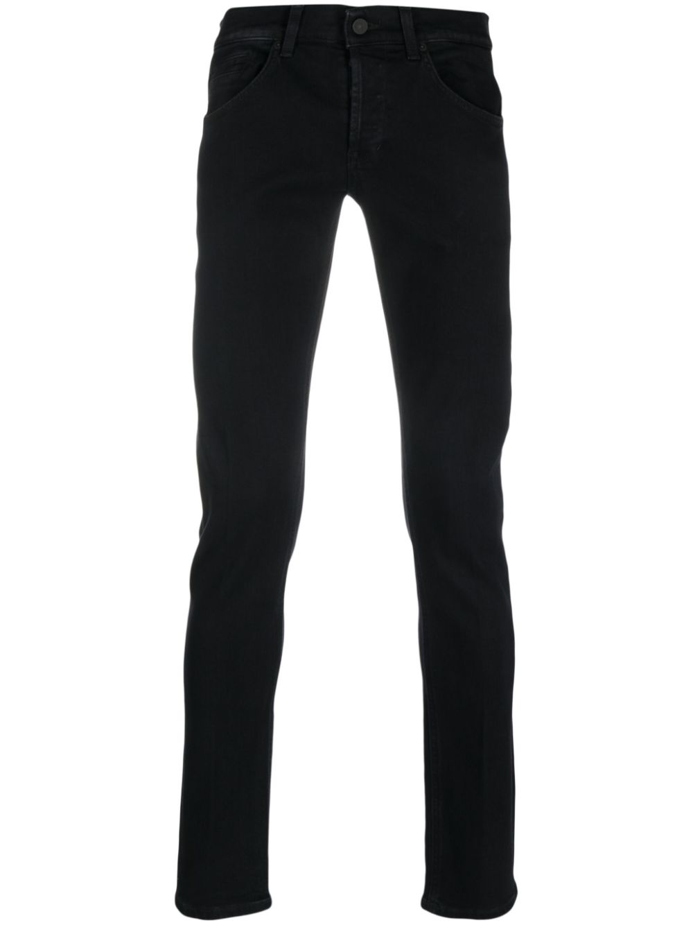 Slim-cut organic-cotton jeans - Black