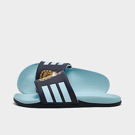 Men's Argentina Adilette Comfort 2.0 Slide Sandals in Night Navy/Dark Football Gold/Icey Blue