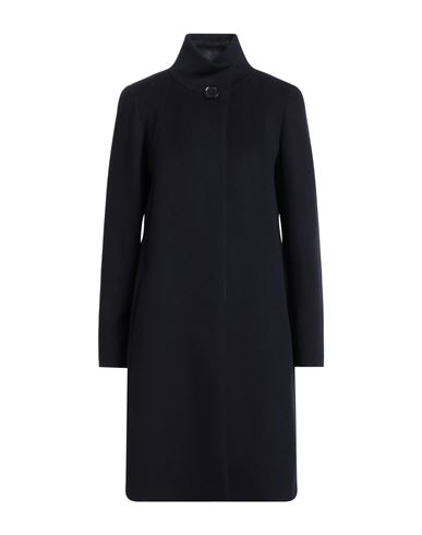 Icons Woman Coat Navy Size 6 Wool, Polyamide, Cashmere