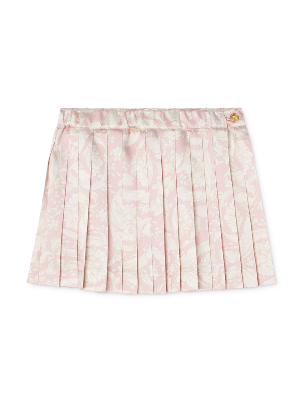 Barocco-print pleated miniskirt - Pink
