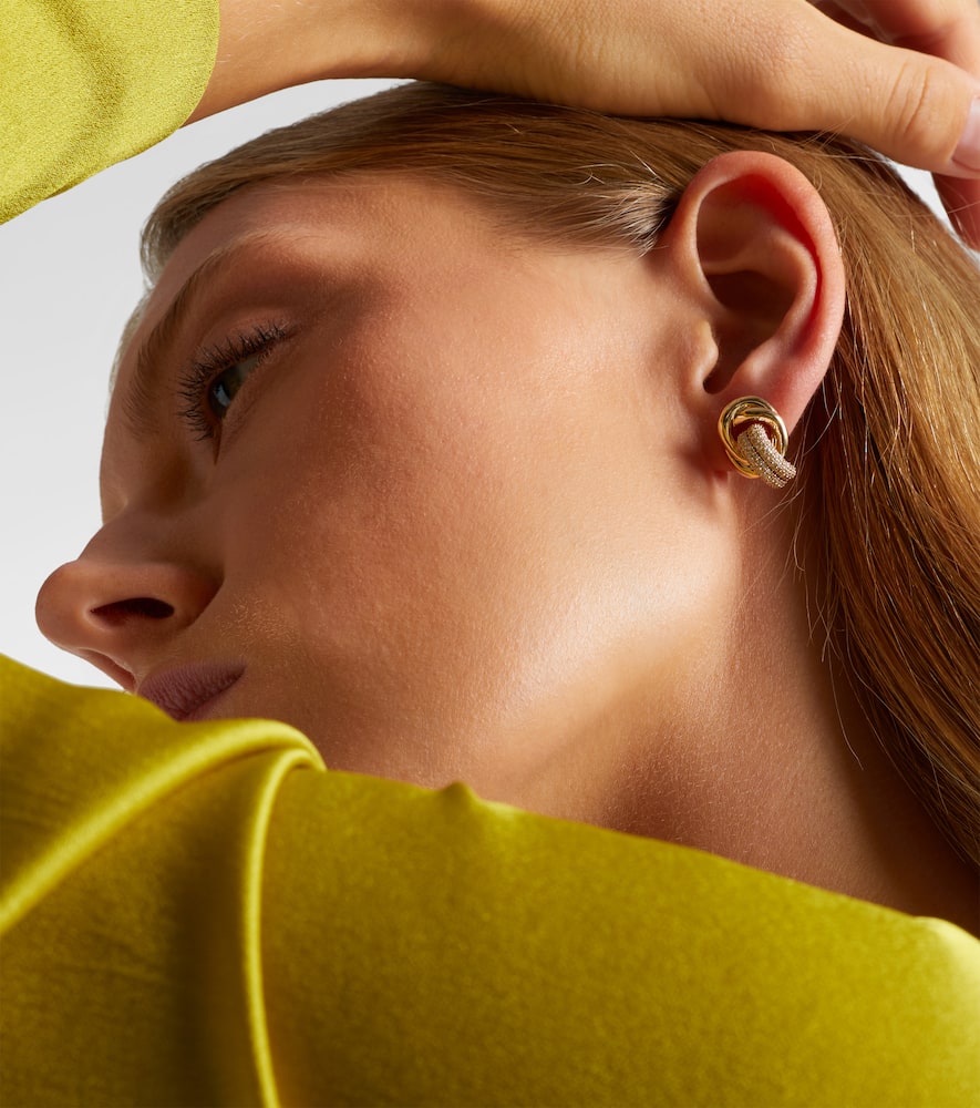 14kt gold earrings with diamonds