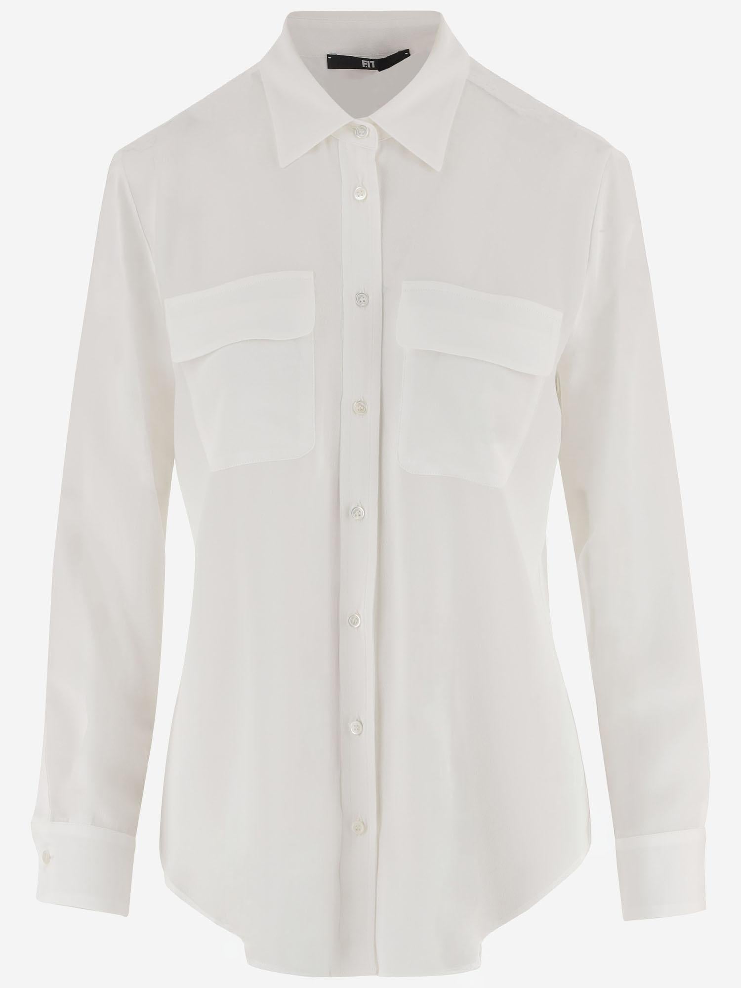 Acetate and Silk Shirt — White