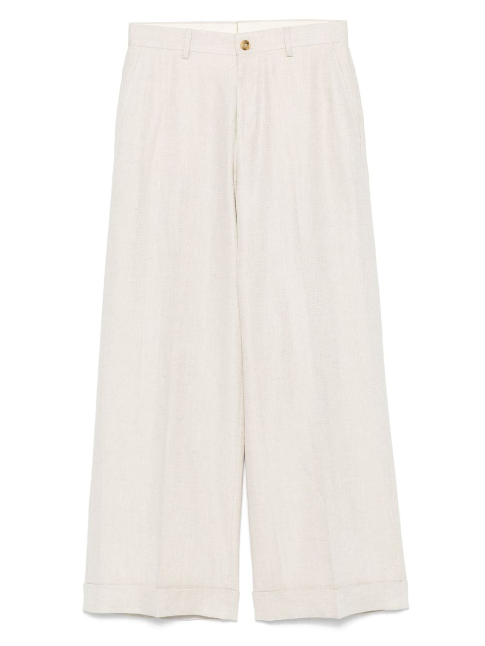 LUIGI BIANCHI MANTOVA herringbone trousers - Neutrals