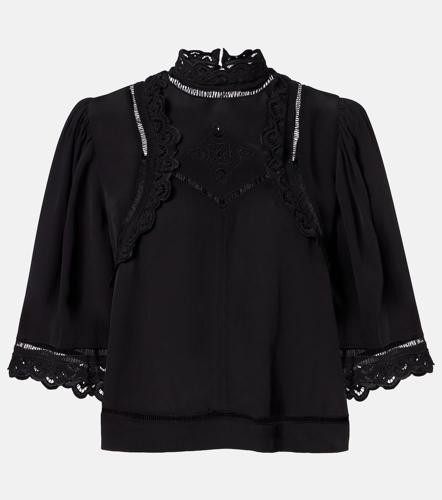Frany broderie anglaise crêpe top