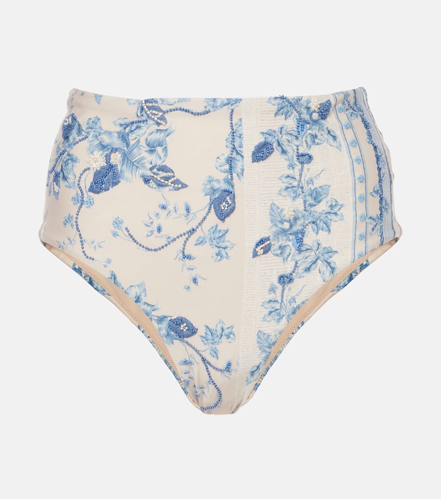 Magenta floral bikini bottoms