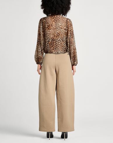 Icon Woman Pants Khaki Size M Cotton, Polyester
