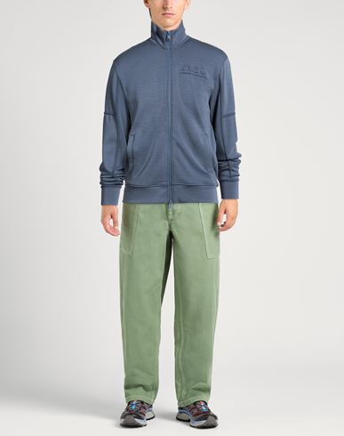 Man Sweatshirt Slate blue Size S Modacrylic, Polyester, Elastane