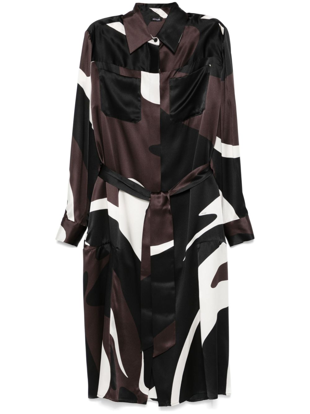 Silk midi dress - Black
