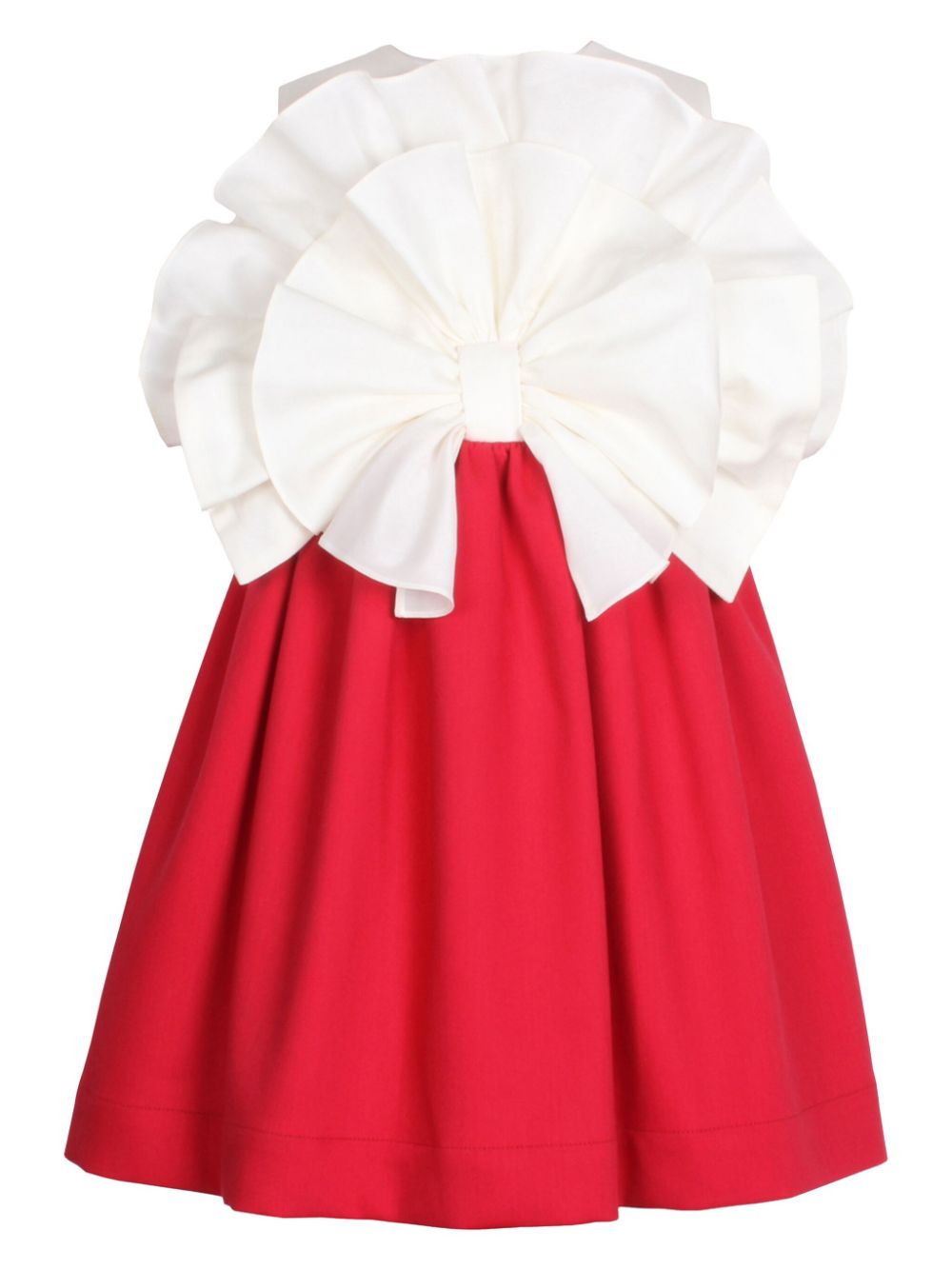 Floral-appliqué dress - Red
