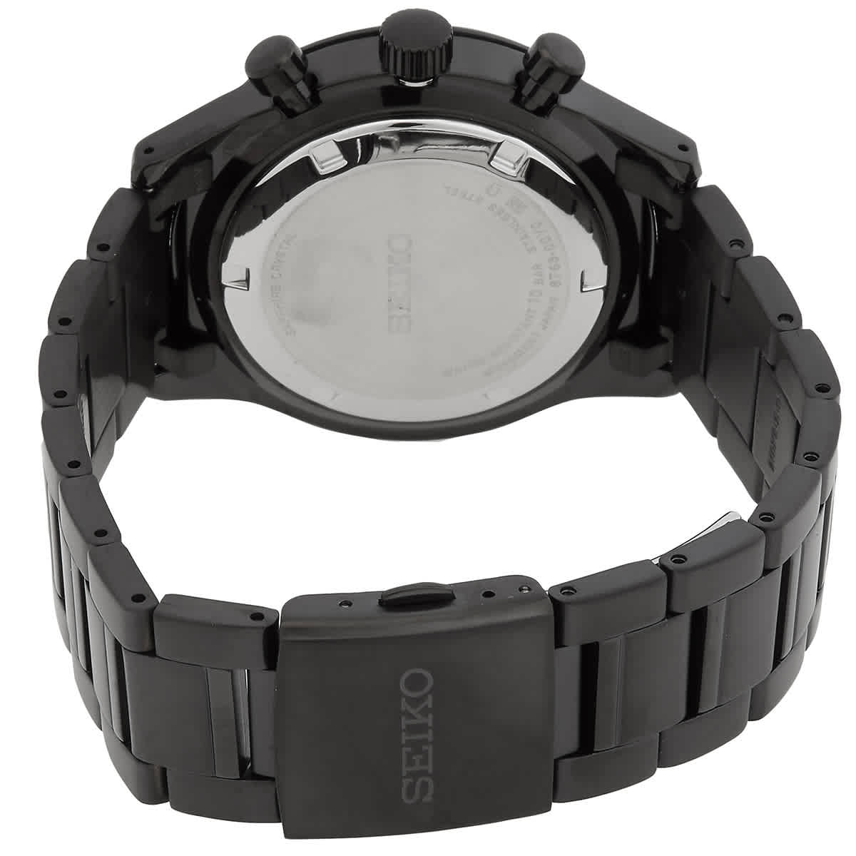 Chronograph Quartz Black Dial Mens Watch SSB415P1