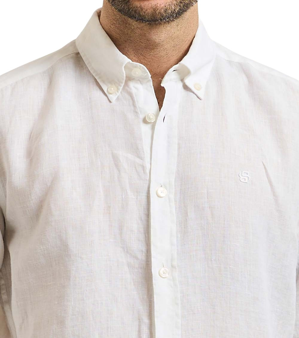 White Regular Solid Shirt