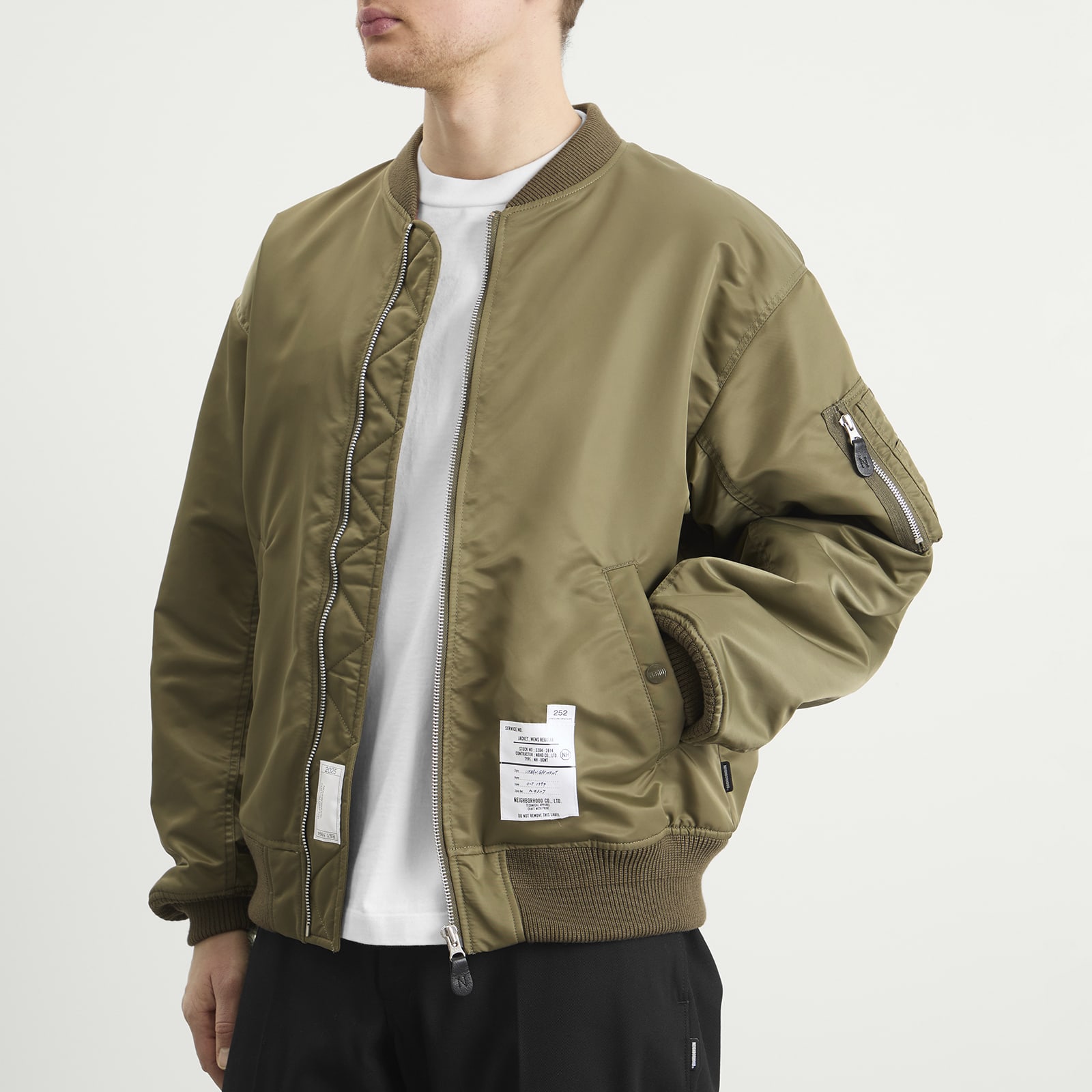 Men's Mod Patch MA-1 Flight Jacket in Olive Drab