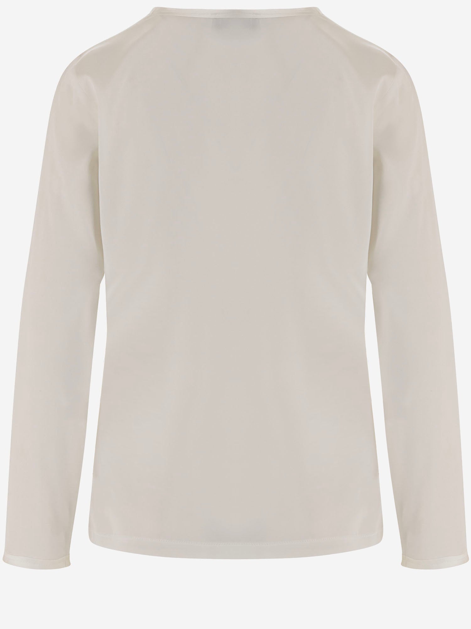 Stretch Silk Sweater — White
