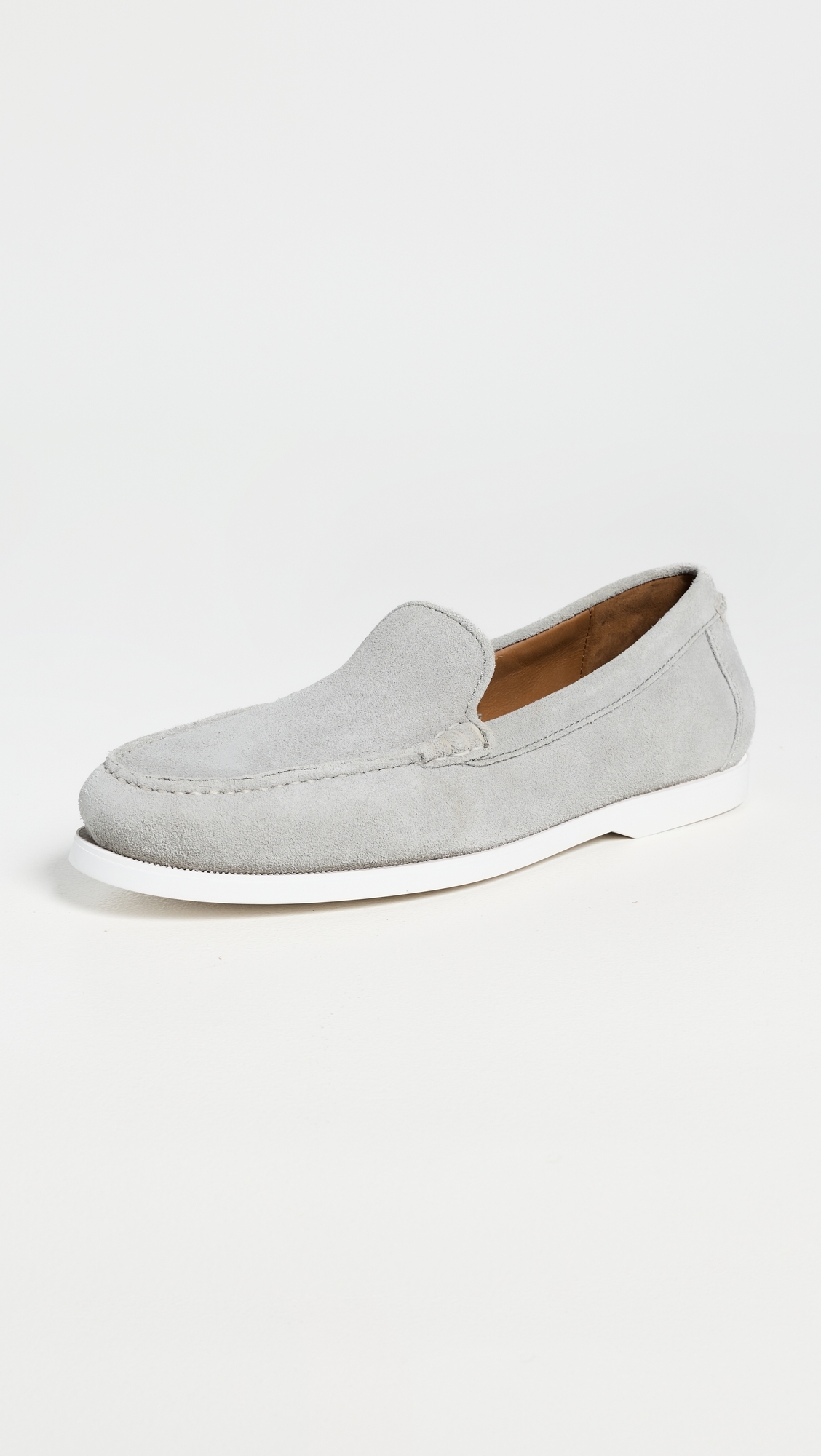 Merton Suede Slip Ons Channel Grey