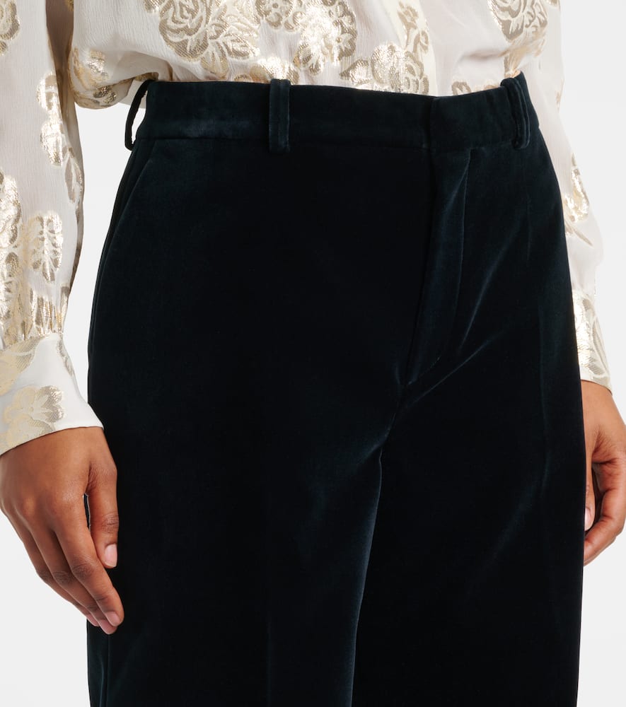 Chloé Cotton velvet flared pants