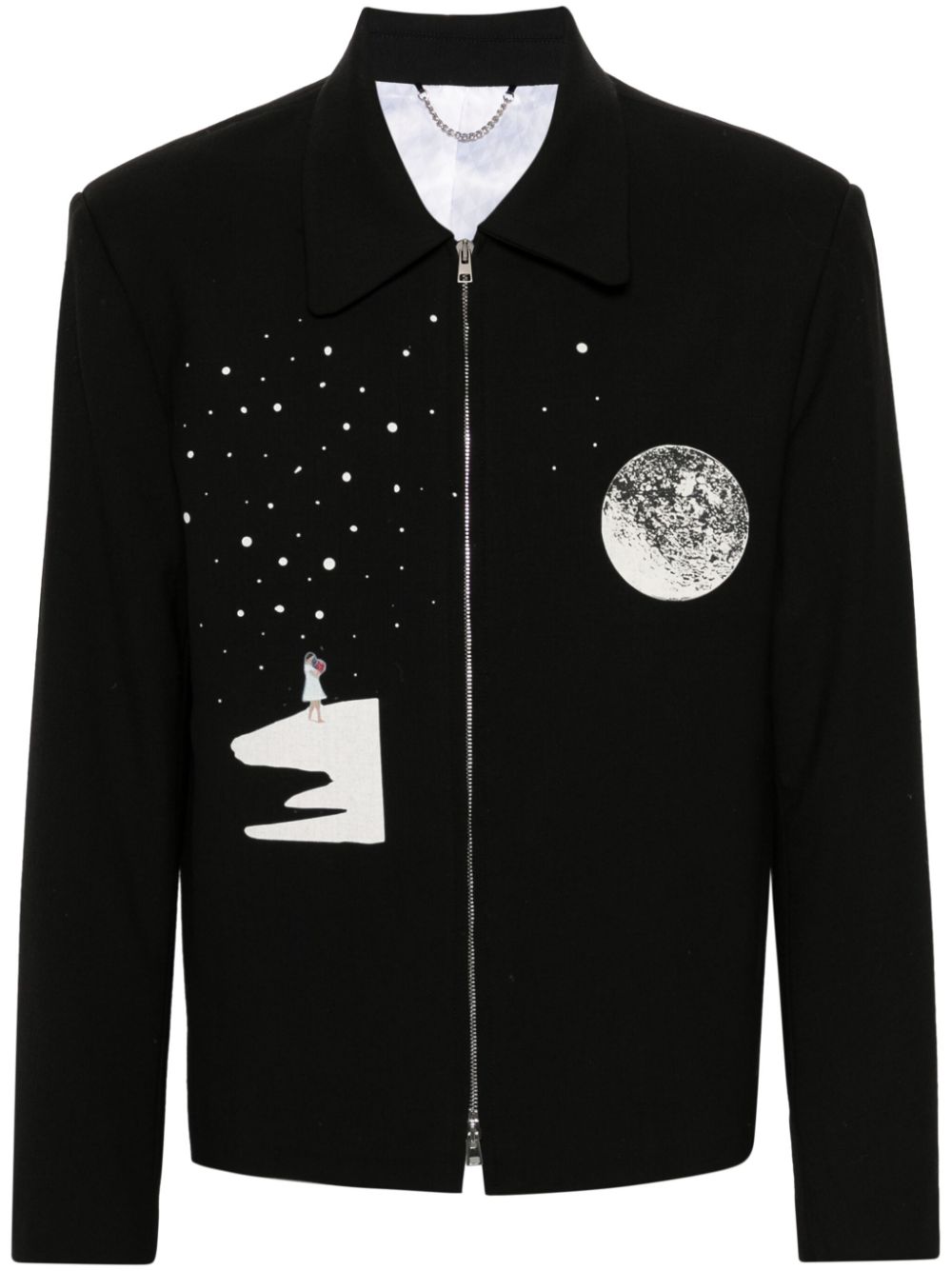 X Tom Hammick Dreamers illustration-print shirt jacket - Black