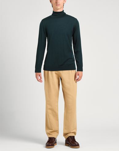 Man Turtleneck Dark green Size 42 Virgin Wool