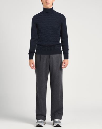 Man Turtleneck Midnight blue Size L Polyamide, Viscose, Wool, Cashmere