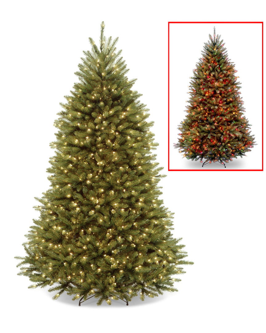 7Ft Dunhill Fir Hinged Tree With Dual Color Led Lights