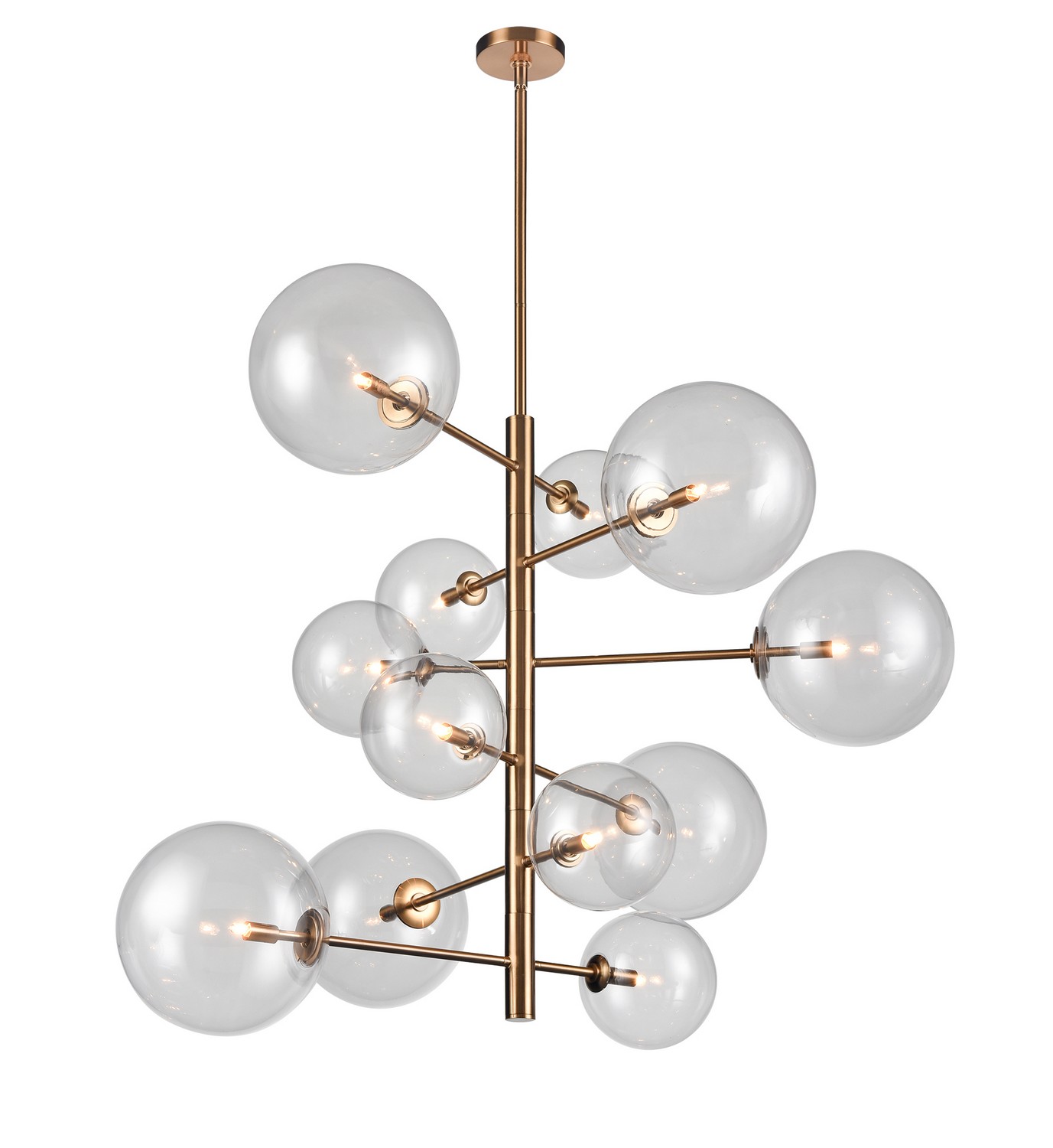 Aged Brass Chandelier from the Delilah Collection