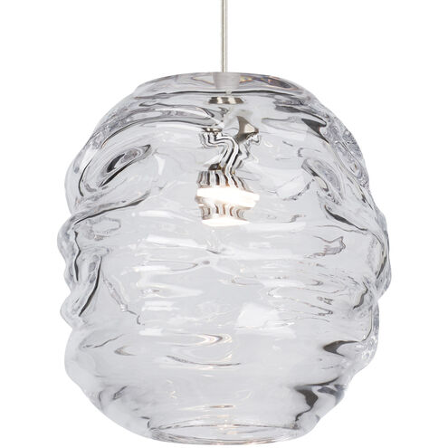 Satin Nickel LED Pendant from the Audra Collection