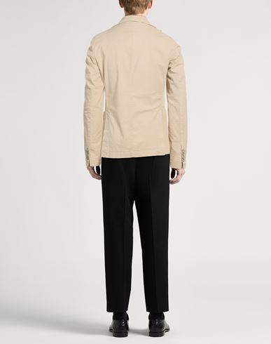Man Blazer Beige Size 36 Cotton, Elastane