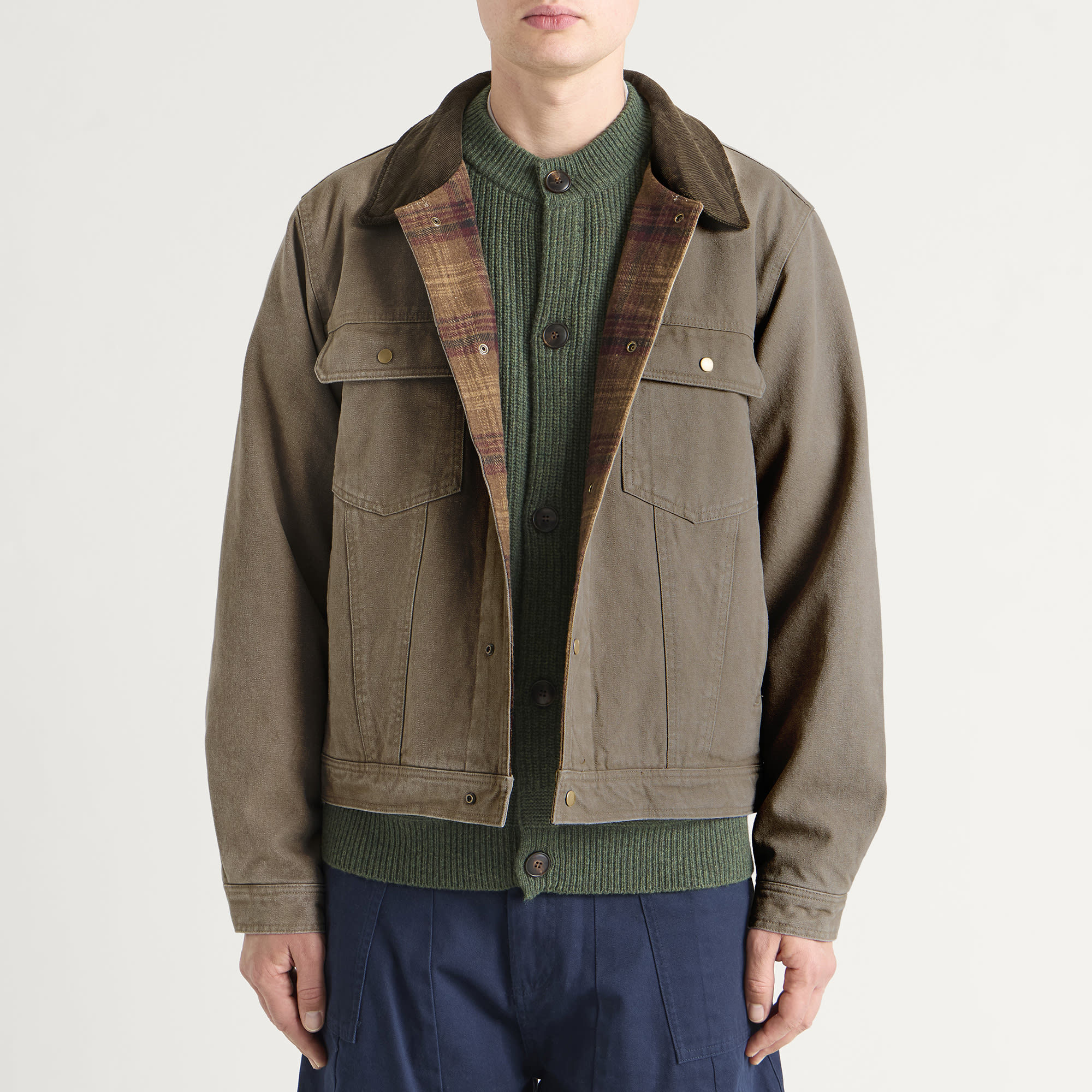 Men's Heavy Canvas Storm Trucker Jacket Mud