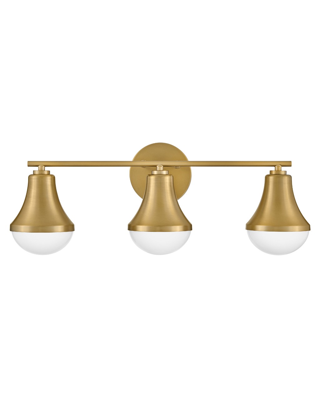 Lacquered Brass LED Vanity from the Haddie Collection