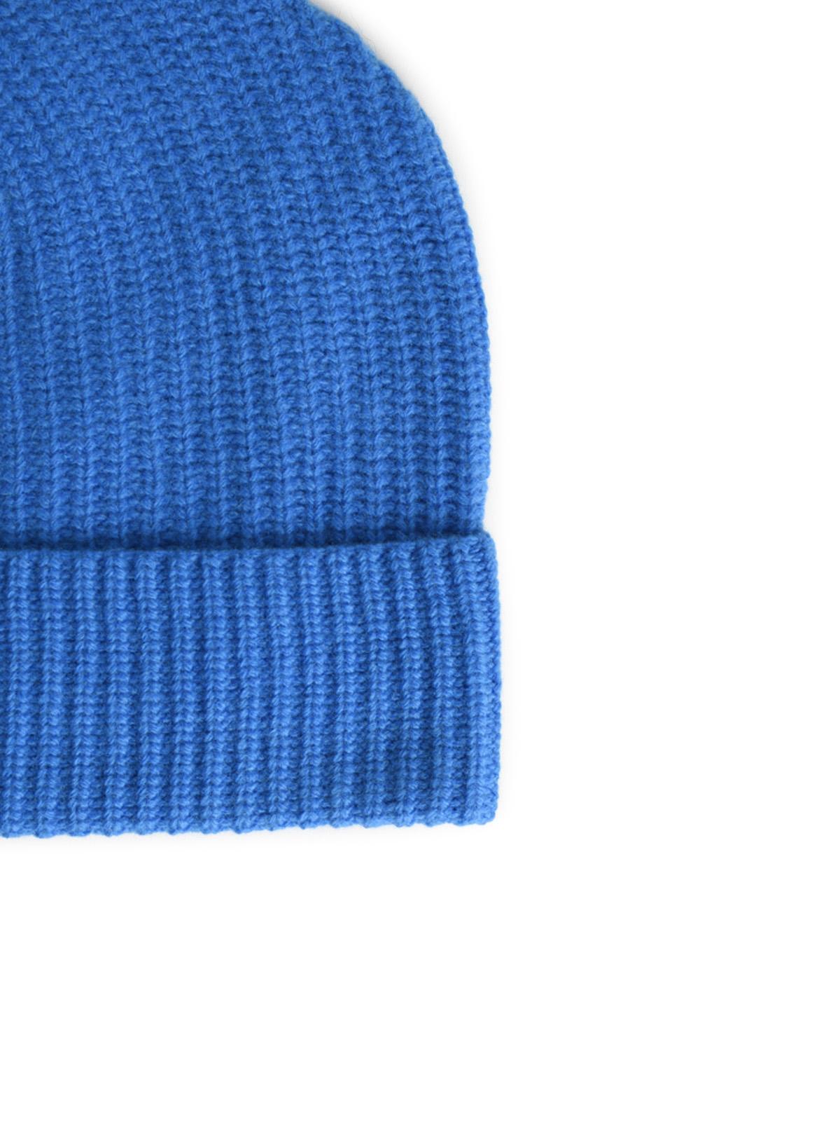 Sieben Gauge Blue Woll Mütze