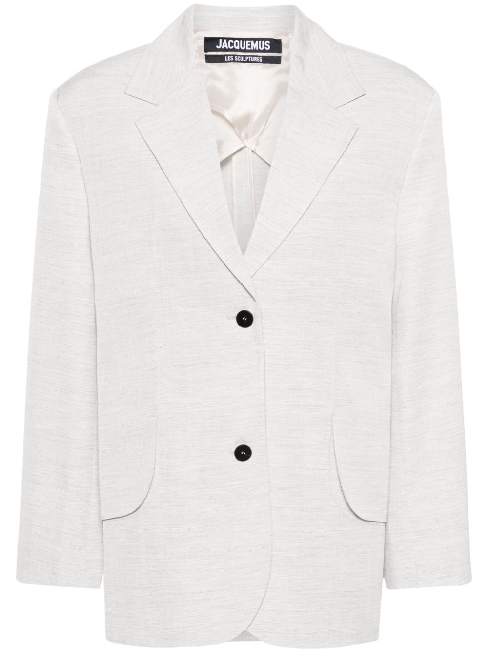 La Veste Titolo interwoven blazer - Grey