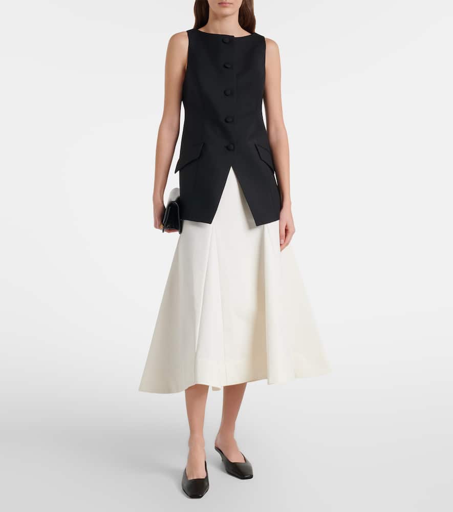 Róhe Cotton midi skirt