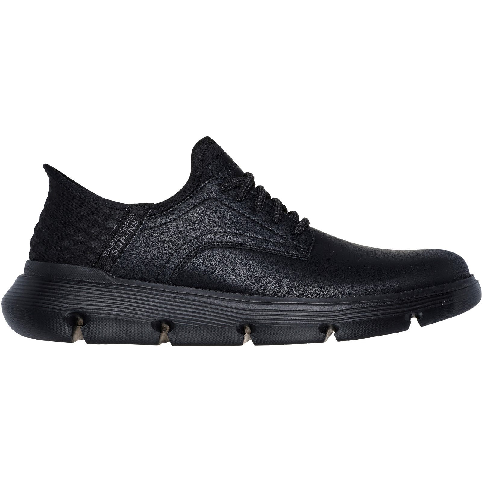 Skechers Mens Garza Gervin 205046W-Bbk Wide Fit Black Lace Up Shoe