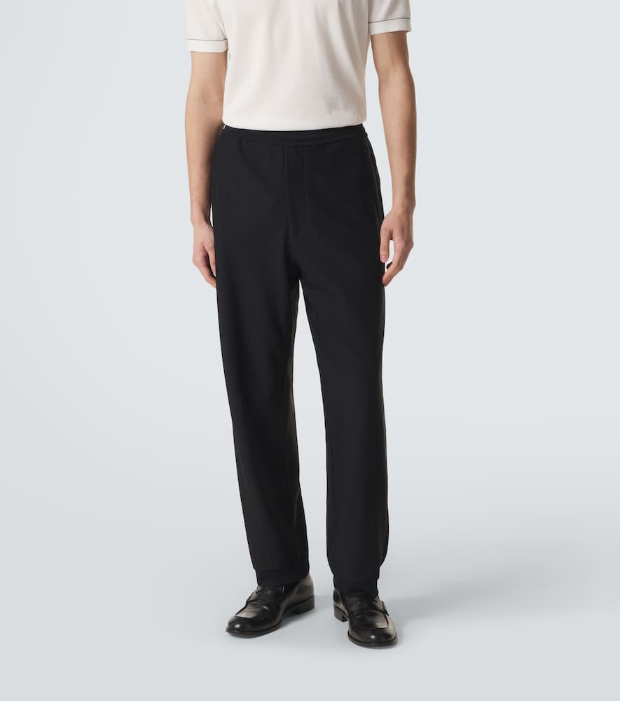 Knitted straight pants