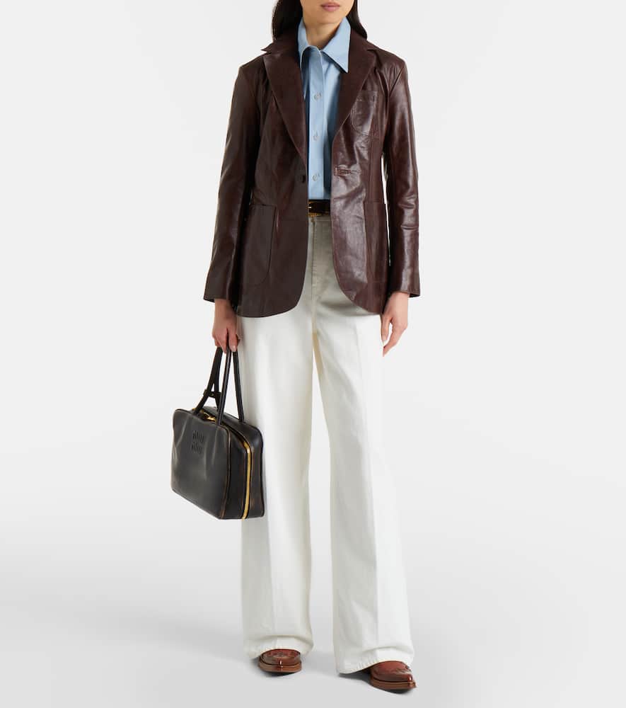 Leather blazer
