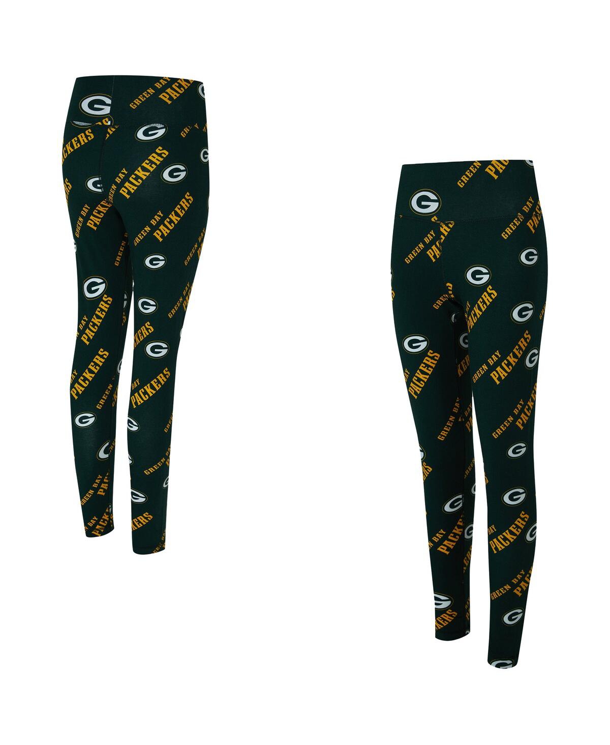 Women's Green Green Bay Packers Mosaic Allover Print Leggings - Green