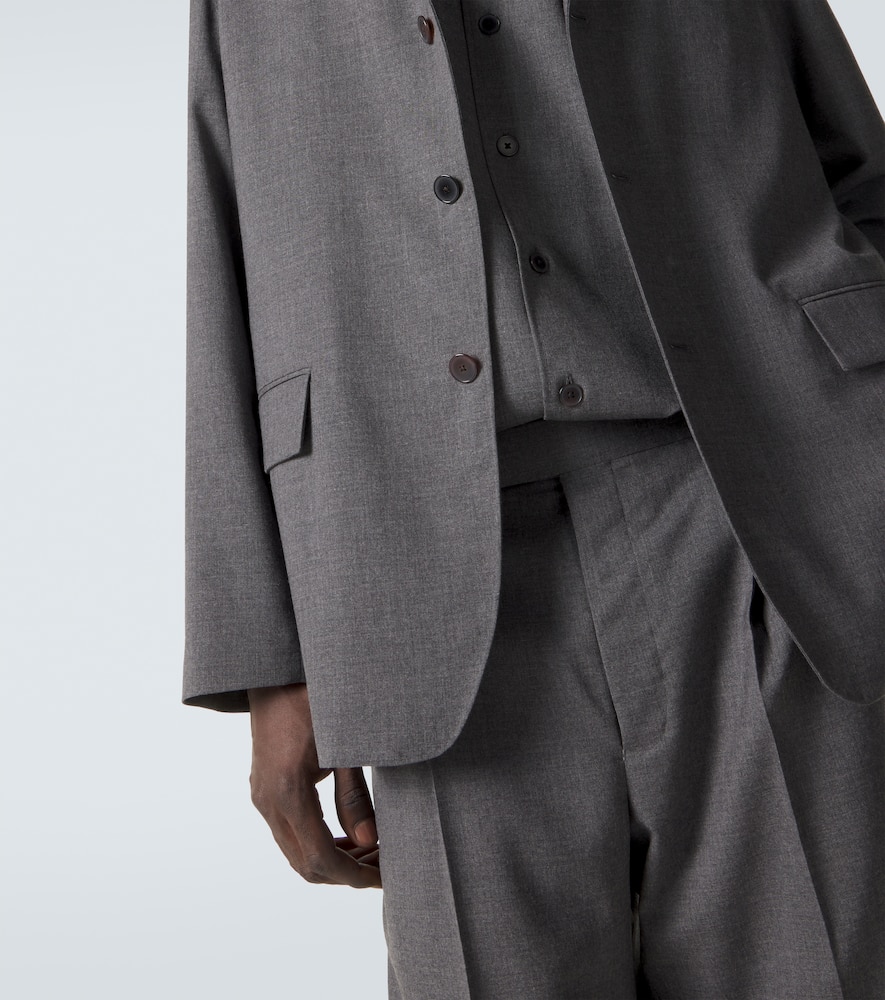 Cashmere poplin blazer