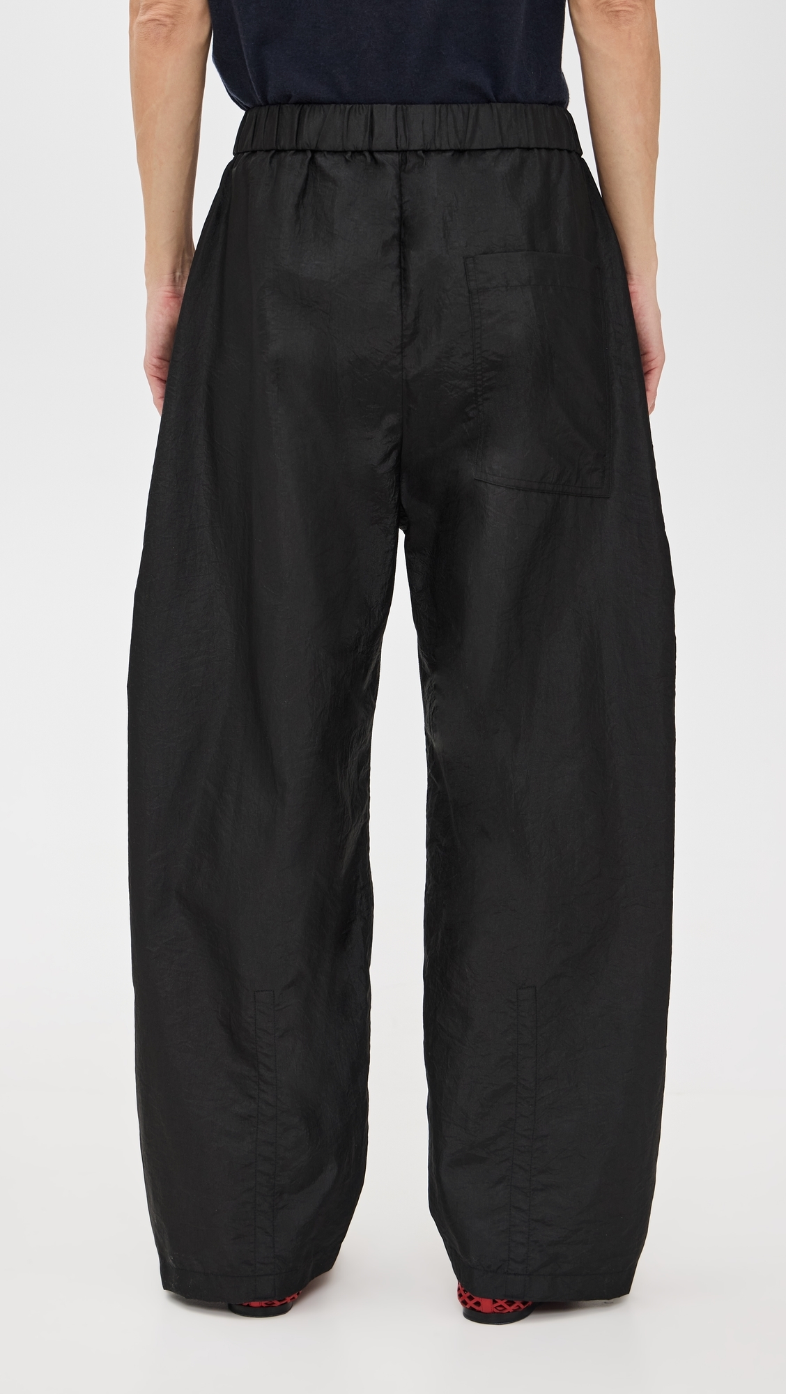 Petite Crispy Nylon Winslow Pants Black