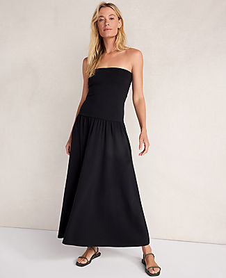 Ann Taylor Haven Well Within Organic Cotton Modal Strapless Dress