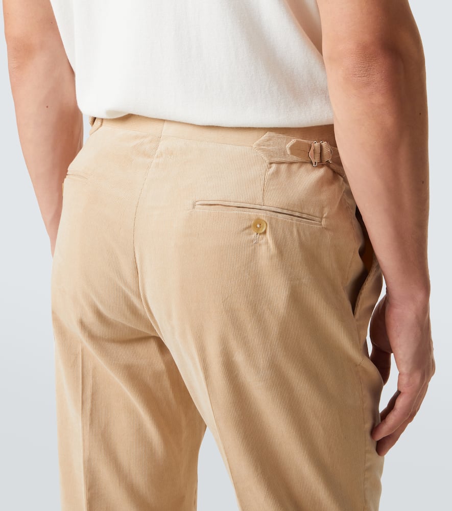 Cotton corduroy straight pants