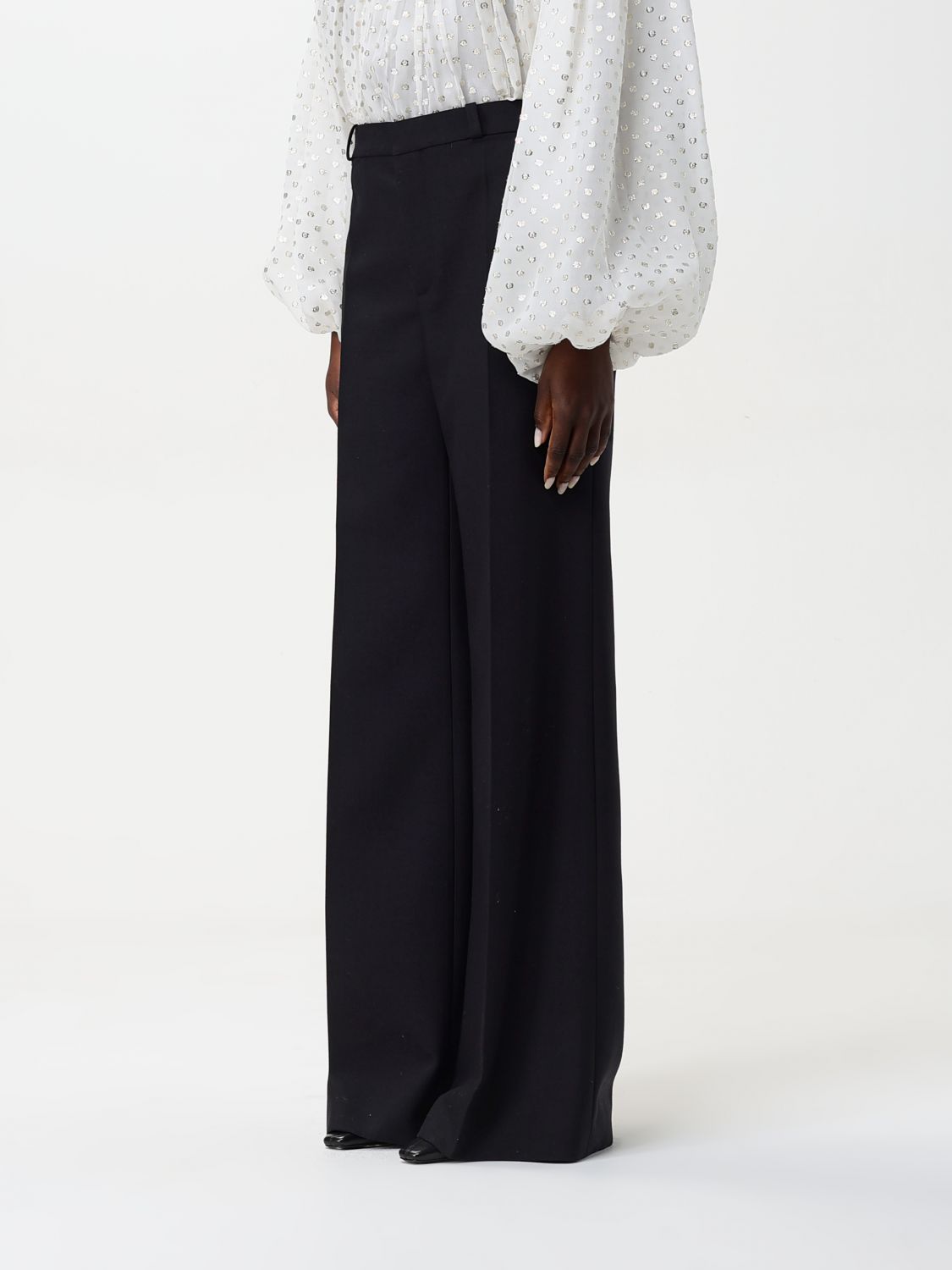 Flared tailored trousers - Brown