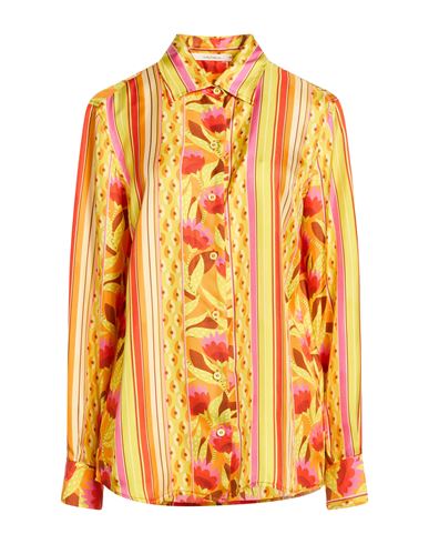 Malìparmi Woman Shirt Lime green Size 10 Silk
